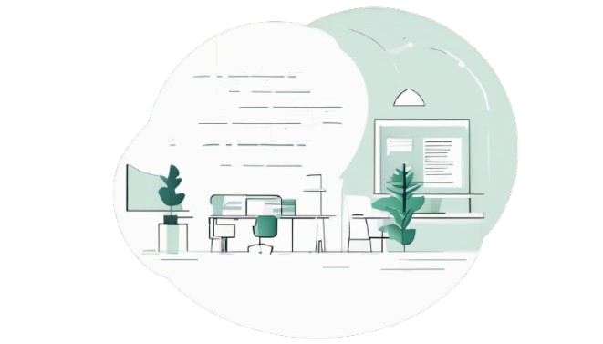 Ilustración de persona en laptop